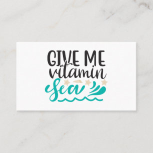 Carte De Visite Donnez-moi la mer de vitamines