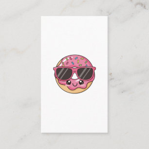 Carte De Visite Donut Cool avec Lunettes de Soleil