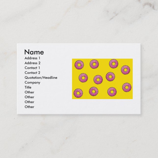 Carte de visite Donuts (Devant)