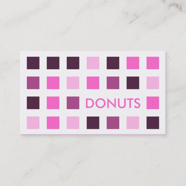 Carte De Visite DONUTS (carrés modernes) (Devant)
