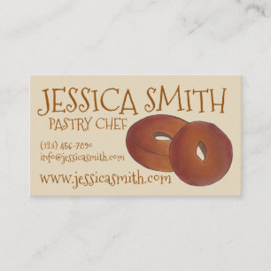 Carte De Visite Donuts de cidre de pomme maison Doughnut Baker Che