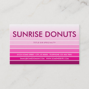 Carte De Visite DONUTS de nuance rose