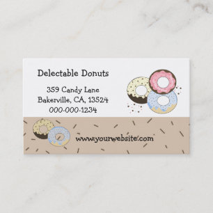 Carte De Visite Donuts Délicieux