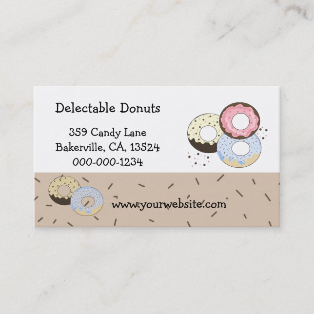 Carte De Visite Donuts Délicieux (Devant)
