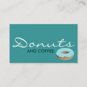 Carte De Visite DONUTS et CAFÉ. (personnalisable en couleur)