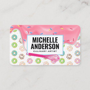Carte De Visite Donuts Glaçage qui coule Pâtisserie