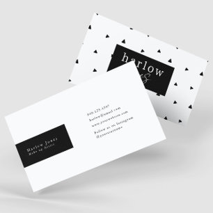 Carte De Visite Doodles noirs et blancs mignons