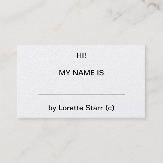 Carte de visite d'OR (Devant)