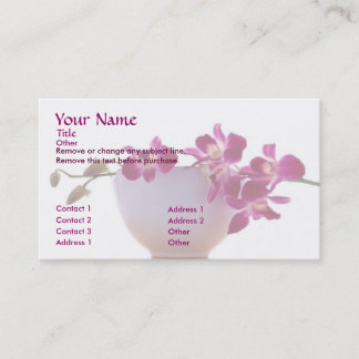 Carte de visite d'orchidée de zen