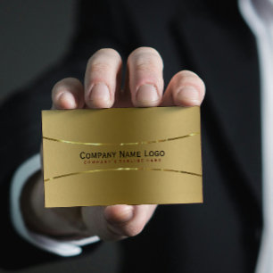 Carte De Visite  dorées effet métallisé
