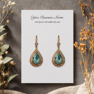 Carte de visite d'oreille personnalisé blanc simpl