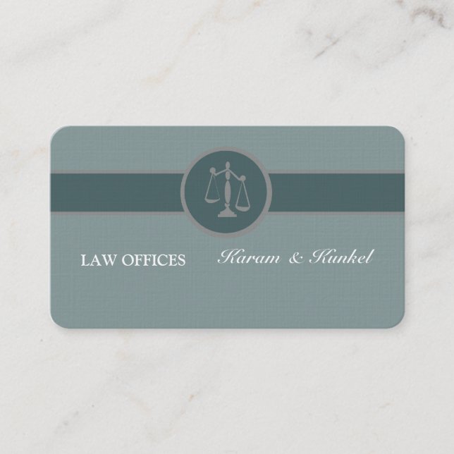Carte De Visite Dose d'avocat-conseil d'avocat bleu Luxe de (Devant)