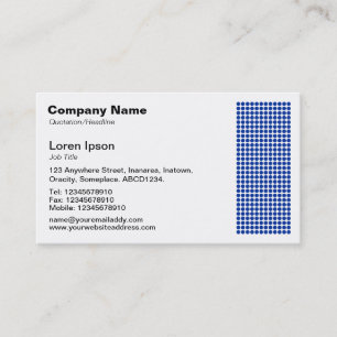 Carte De Visite Dot Motif - bleu marine