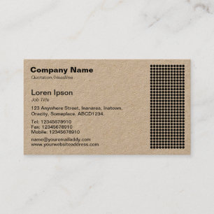 Carte De Visite Dot Motif (Kraft)