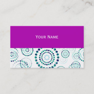 Carte De Visite Dots Circle Power Flowers II + votre backgr. & idé