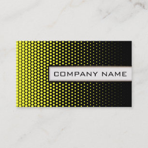 Carte De Visite Dots Daffodil Techno Élégant Noir moderne