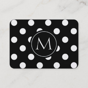 Carte De Visite Dots d'élégance noire