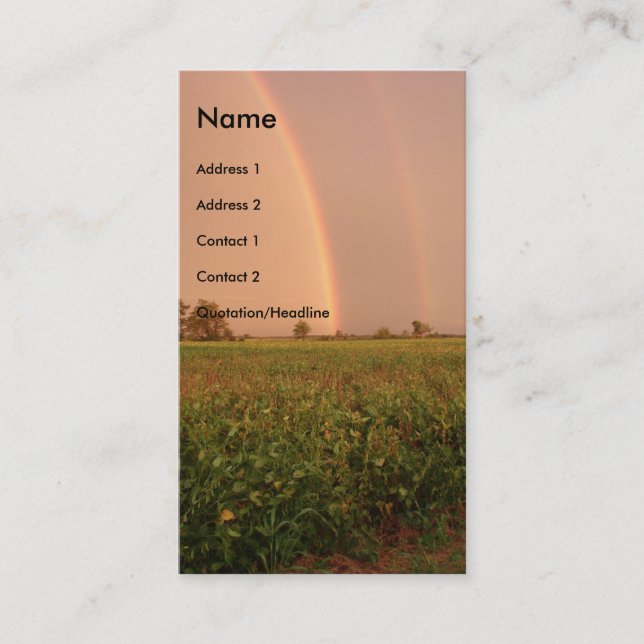 Carte De Visite Double arc-en-ciel (Devant)