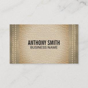 Carte De Visite Double Coussin En Cuir Sepia Tone Luxe