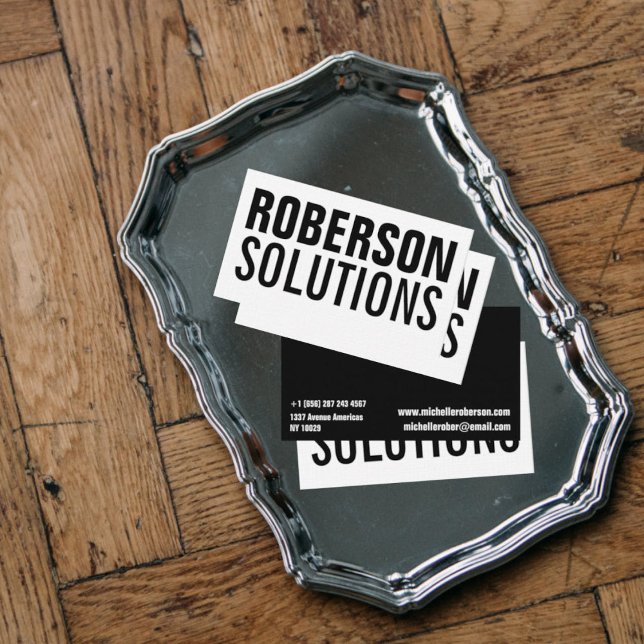 Carte De Visite Double face noir et blanc (Créateur téléchargé)