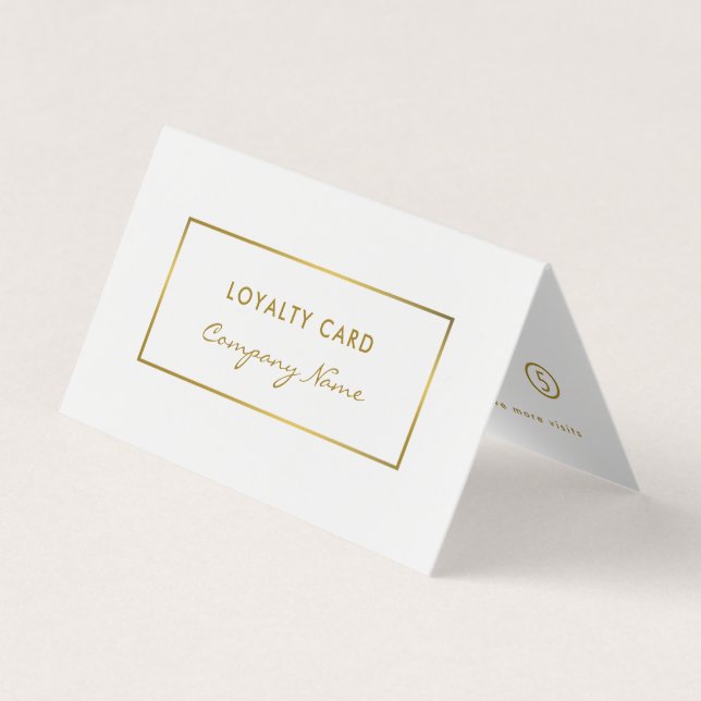 Carte de visite double fidélité Gold Foil (Devant)