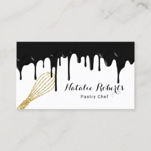 Carte De Visite Douceur boulangerie moderne Black Drives Pâtisseri