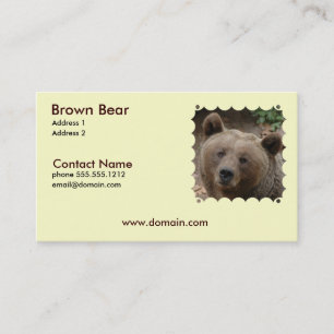 Carte de visite d'ours Brown