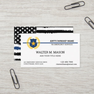 Carte De Visite DRAG US   Police de la ligne bleue mince