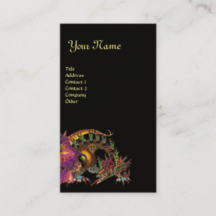 Carte De Visite DRAGO Monogramme, violet noir