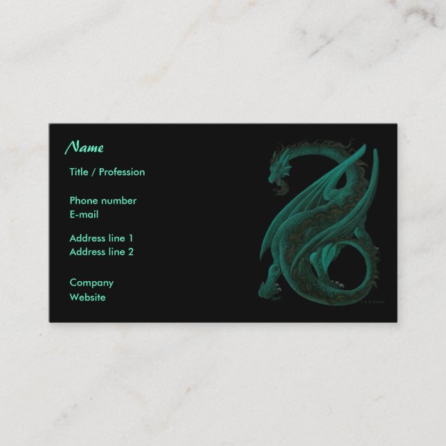 Carte De Visite Dragon (Devant)