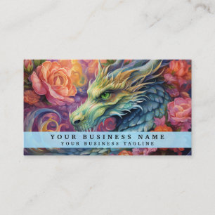 Carte De Visite Dragon Chinois Arc-en-ciel