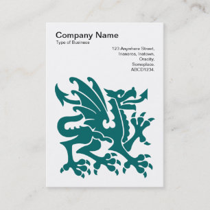 Carte De Visite Dragon - Moss Green sur Blanc