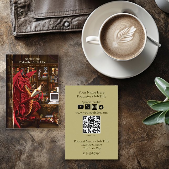 Carte de visite Dragon Podcasting (Créateur téléchargé)
