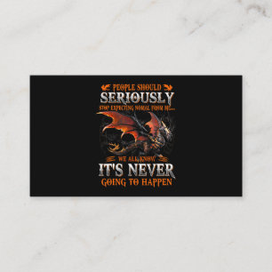 Carte De Visite Dragon Sérieusement Dragon Cadeaux D'Anniversaire 