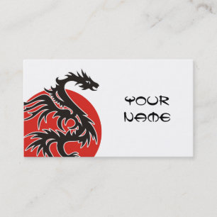 Carte De Visite Dragon Sun - noir rouge blanc + vos idées