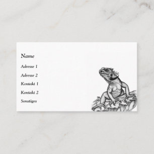 Carte De Visite Dragon sur le Rocher, noir et blanc Design