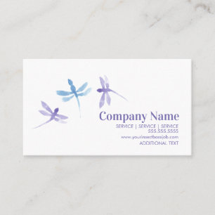 Carte De Visite Dragonfly aquarelle  Peint à la main Société  