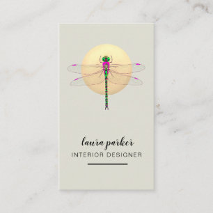 Carte De Visite Dragonfly Creative Designer Nature Green