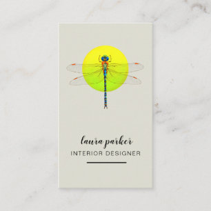 Carte De Visite Dragonfly Creative Designer Nature Green