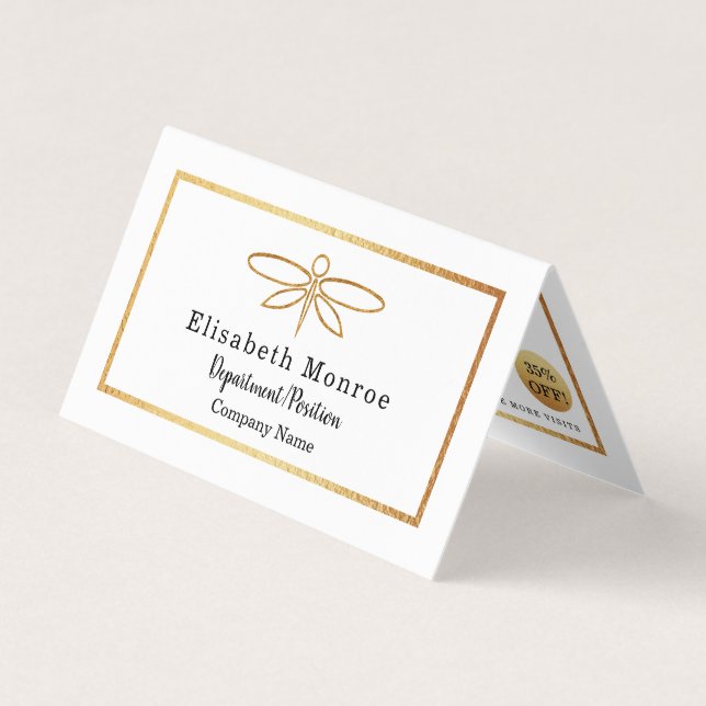 Carte De Visite Dragonfly Gold Foil - Double Loyauté (Devant)