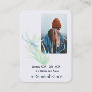 Carte De Visite Dragonfly Memorial Keepsaké