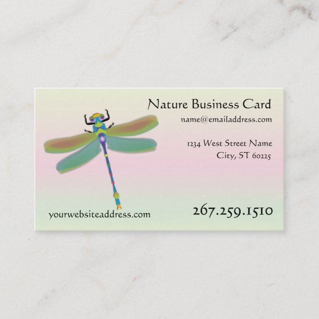 Carte de visite Dragonfly - Modèle interactif (Devant)