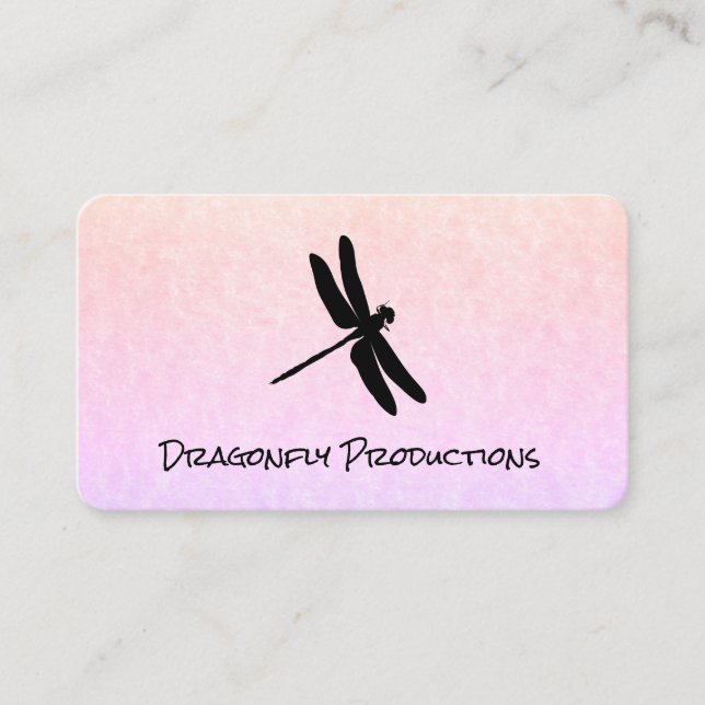Carte De Visite Dragonfly (noir) chic (Devant)