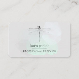 Carte De Visite Dragonfly Professionnel noir et blanc