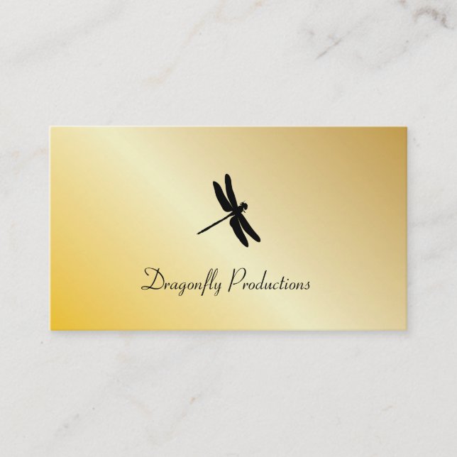 Carte De Visite Dragonfly (shimmer or) (Devant)