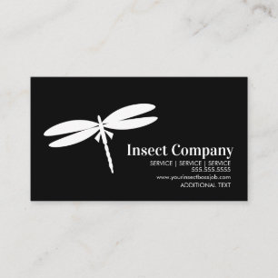 Carte De Visite Dragonfly White Pest Control Company Logo Black
