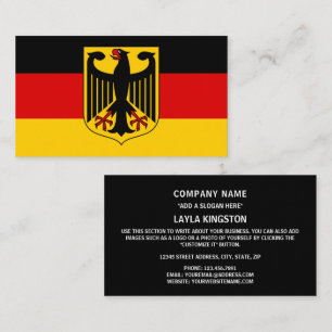Carte De Visite Drapeau allemand et armoiries, Drapeau de l'Allema