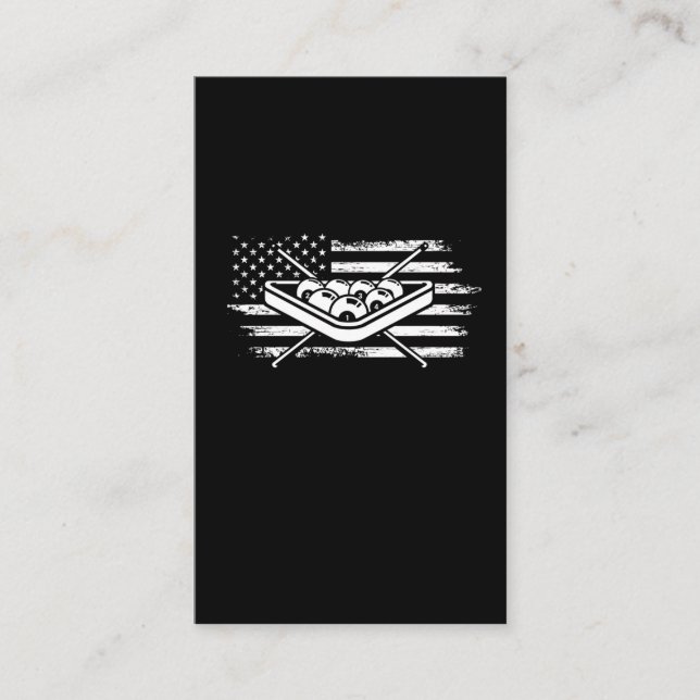 Carte De Visite Drapeau américain Billard 8 Ball Sport (Devant)