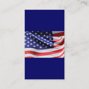 Carte De Visite Drapeau américain blanc et bleu rouge patriotique