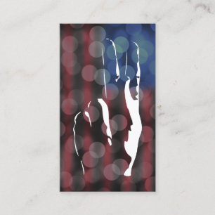 Carte De Visite drapeau américain bokeh